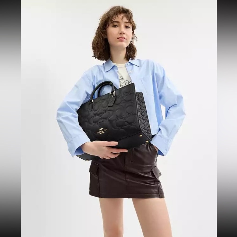 ‼️last 1‼️NWT！COACH Large Maggie Tote Bag In Signature Leather（COACH CY672） - Picture 13 of 13